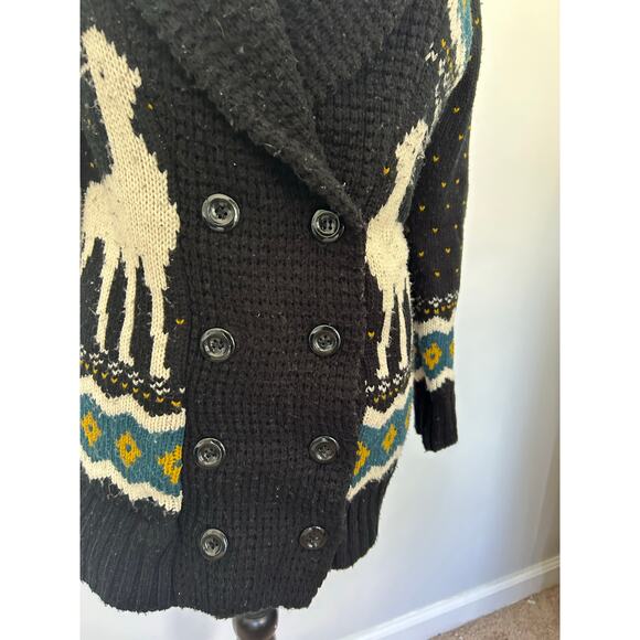Forever 21 Shawl Sweater Reindeer Button Up Cardigan - Picture 9 of 11